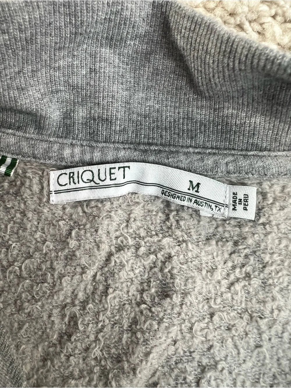 Criquet Men’s Heather Gray Half‑Zip Mock Neck Sweater medium